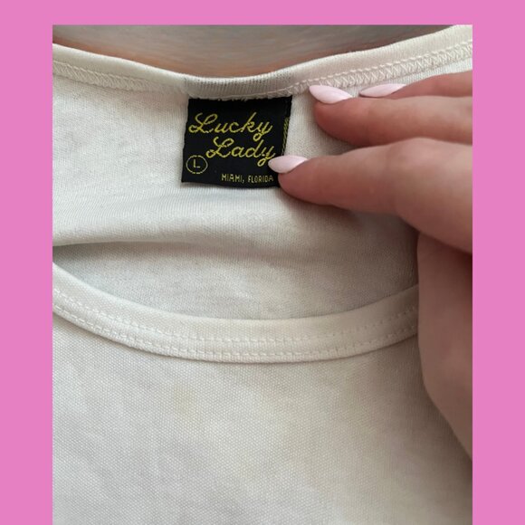 Y2k white graphic tee - Picture 2 of 2